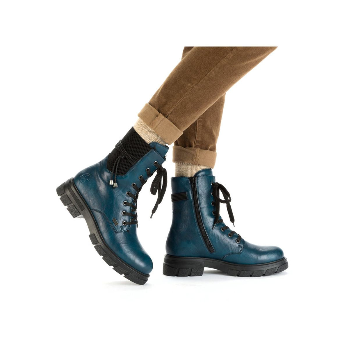 Z9124 Lace Up Biker Boots