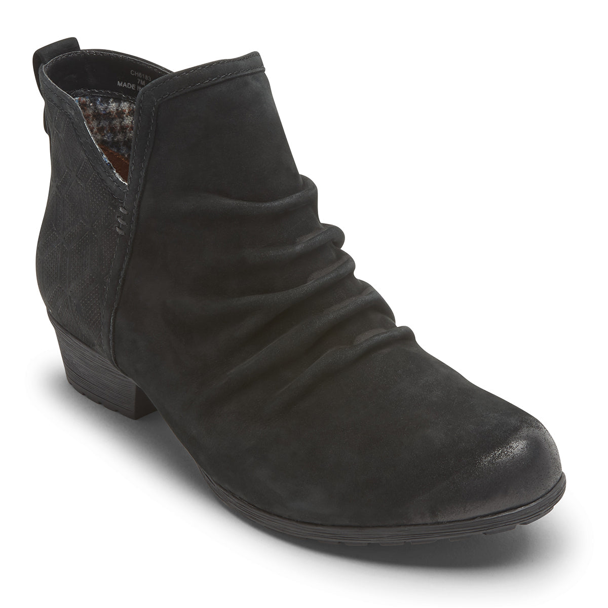 Gratasha 2 Ruched Leather Ankle Boot