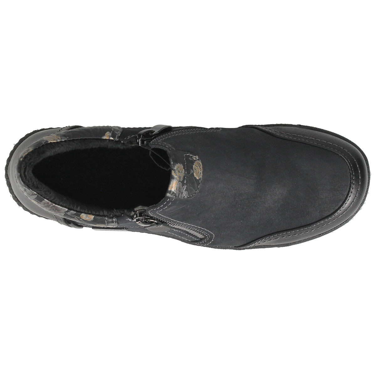 Romika Ellie 01 Side Zip Casual Waterproof Shoe in Black