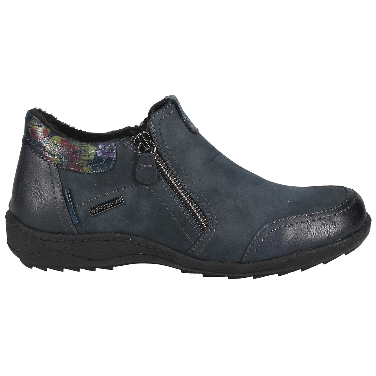Romika Ellie 01 Side Zip Casual Waterproof Shoe in Blue