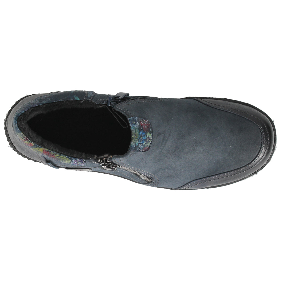 Romika Ellie 01 Side Zip Casual Waterproof Shoe in Blue