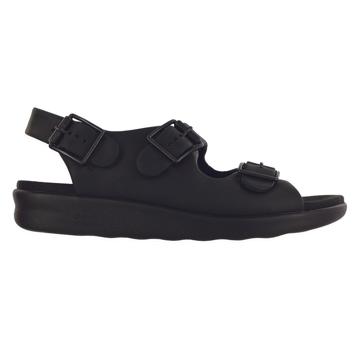 SAS Bravo Women's Heel Strap Sandal in Black