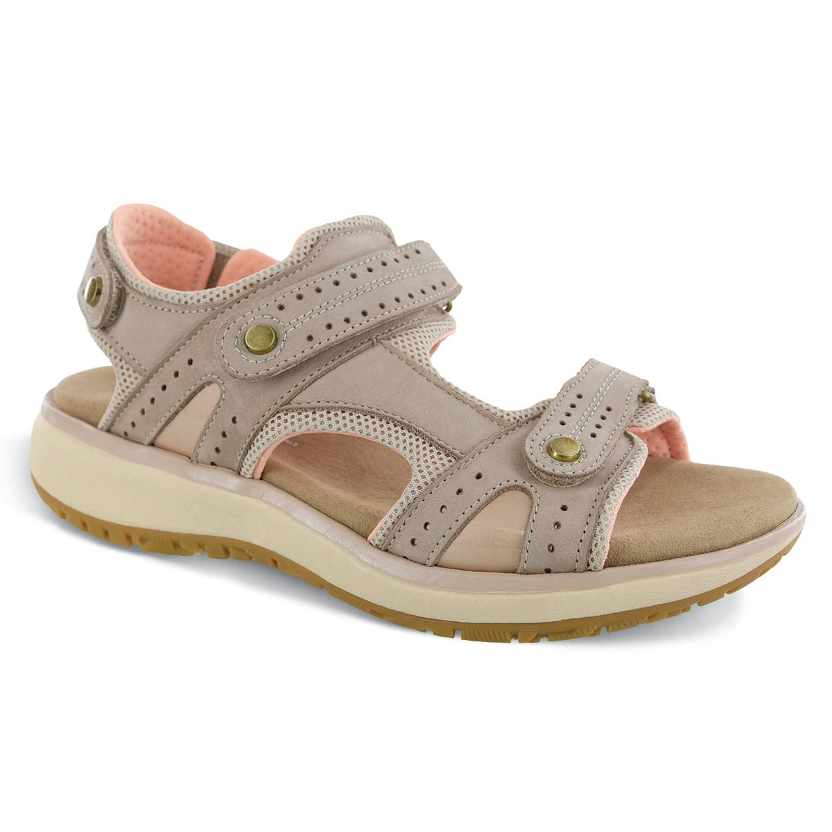 Women's sport sandal with adjustable straps, cushioned footbed, soft lining, and shock-absorbing sole with 1.75-inch heel for versatile comfort and support. Style #3740-004