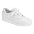 White SAS Free Time women’s walking shoe with lace-up closure, cushioned sole, breathable upper, and ergonomic design, side profile showing comfort features. Style #0083-049