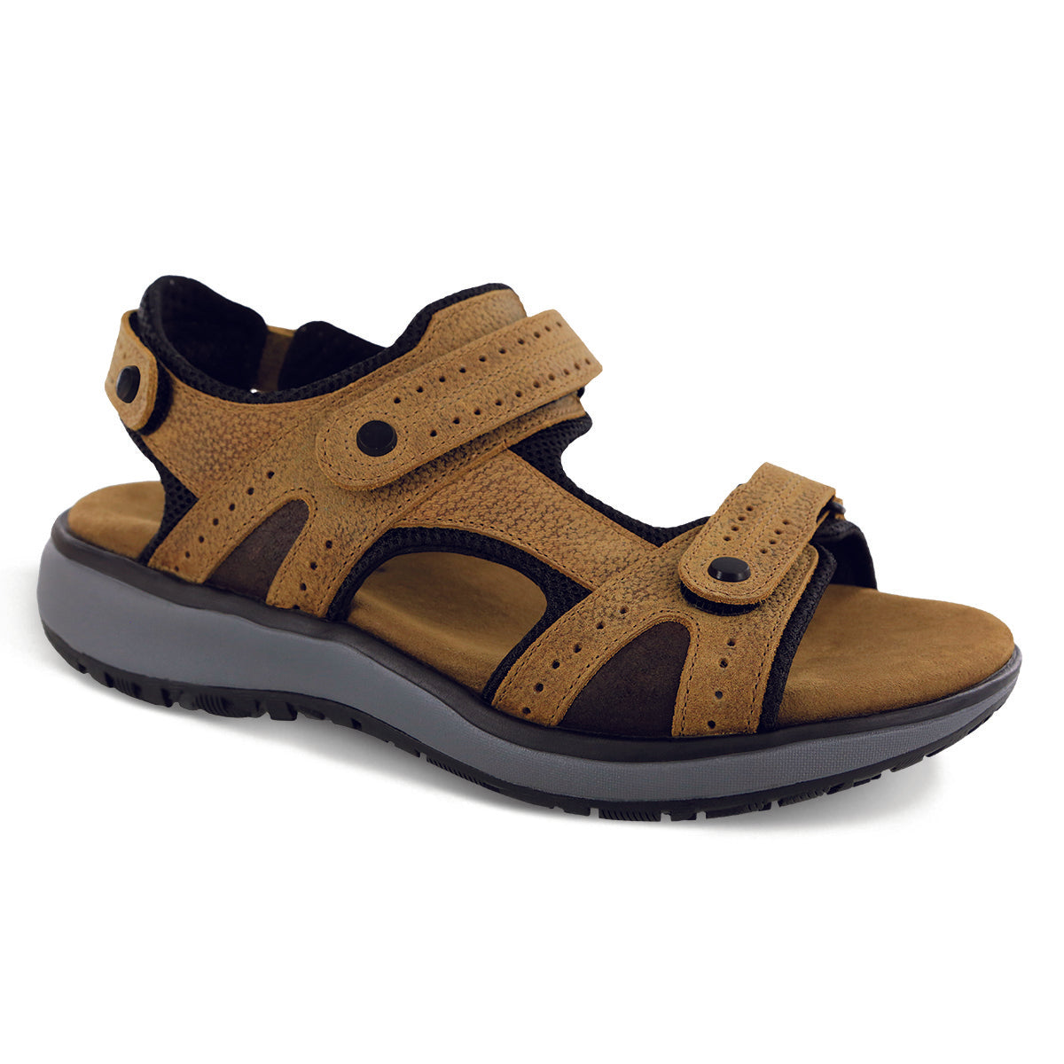 SAS Maverick men’s sports sandal with adjustable straps, cushioned insole, and 1.75-inch heel height designed for outdoor comfort. Style #3778-830