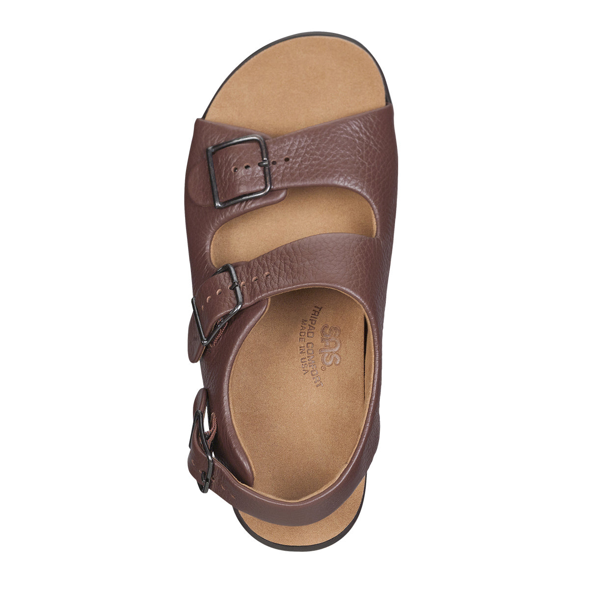 SAS Relaxed women’s heel strap sandal in amber with soft cushioned leather straps, adjustable closures, and a 1.125-inch heel for versatile, comfortable warm-weather style.
Style #1760-085