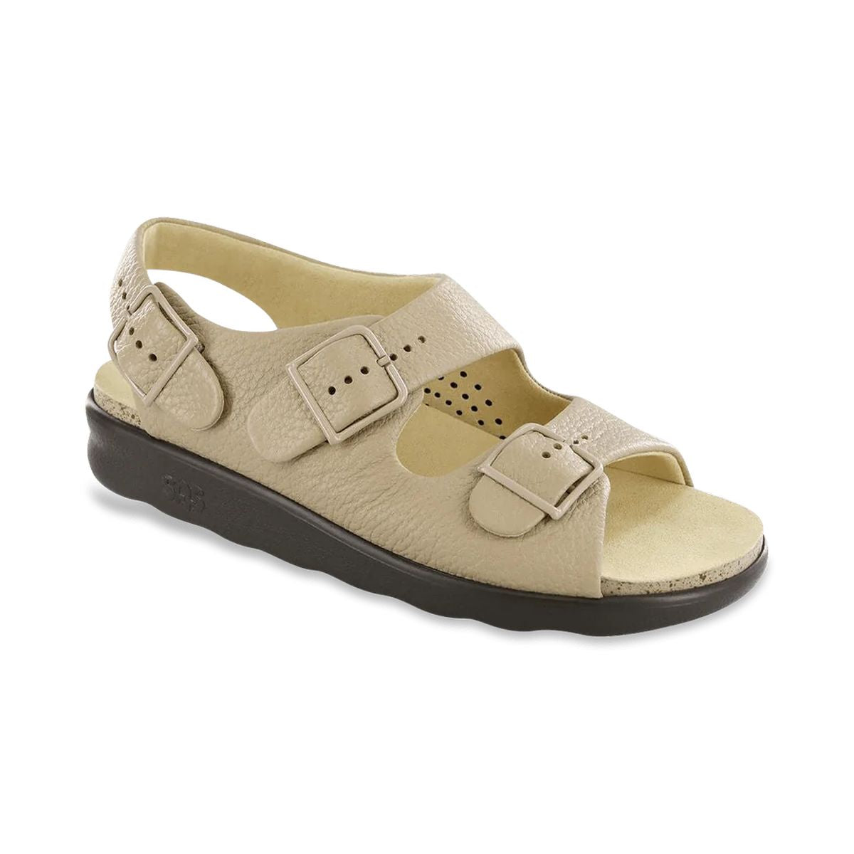 SAS Relaxed women’s heel strap sandal in natural with soft cushioned leather straps, adjustable closures, and a 1.125-inch heel for timeless, comfortable warm-weather style.
Style #1760-037