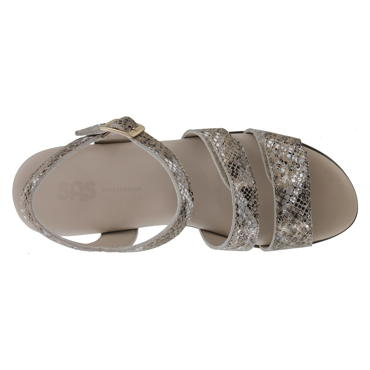 SAS Savanna Women's Heel Strap Sandal In Multi Gold