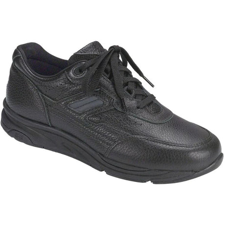 SAS Tour women’s lace-up sneaker in black with smooth leather upper, cushioned CoolStep™ footbed, and durable rubber outsole for stability and comfort. Style #21000-13