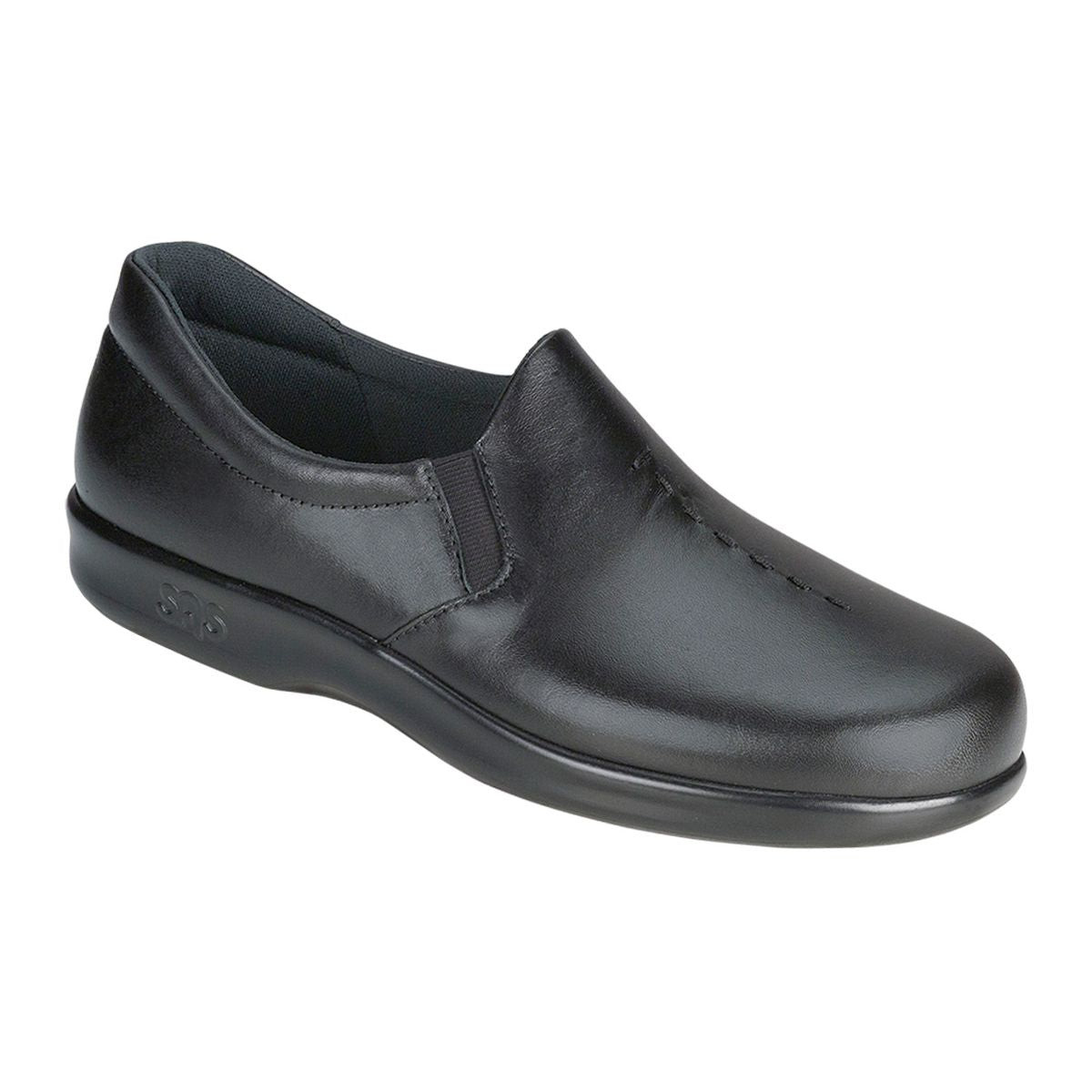 SAS Viva women’s slip-on loafer in black with genuine leather upper, cushioned TRIPAD® footbed, and CoolSTEP™ technology for all-day comfort. Style #1940182