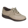Women’s SAS Walk Easy walking shoe in sage green with lace-up closure, cushioned lightweight sole, and supportive footbed designed for comfort and mobility. Style #2380-228