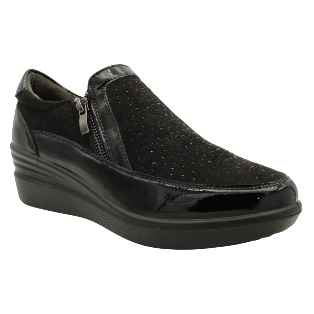 #6573 Slip ON Black Sparkle