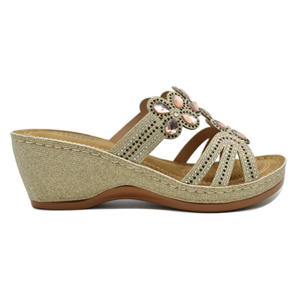 S5456 Wedge Glitter Sandal