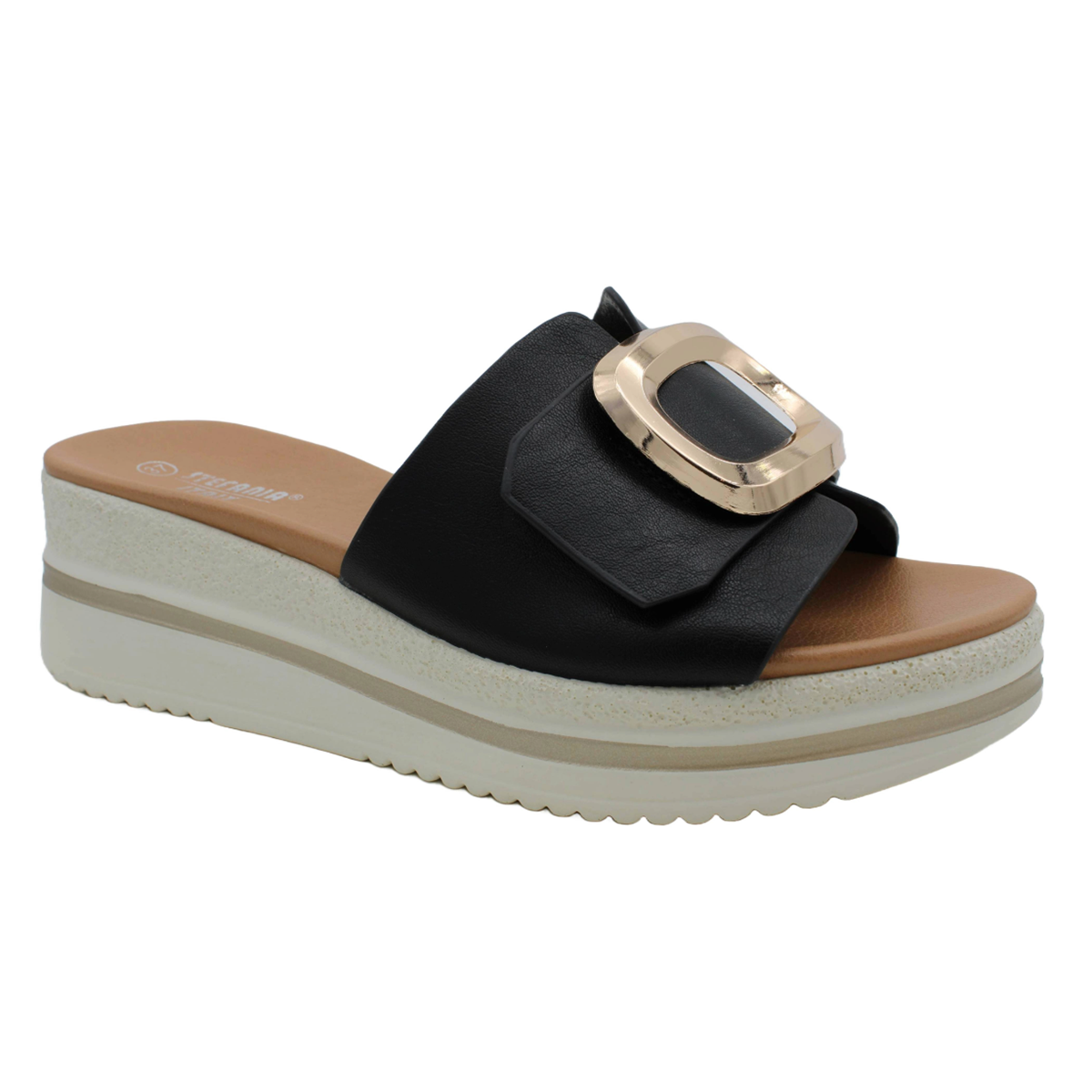 S5577 Slide Buckle Platform Sandal