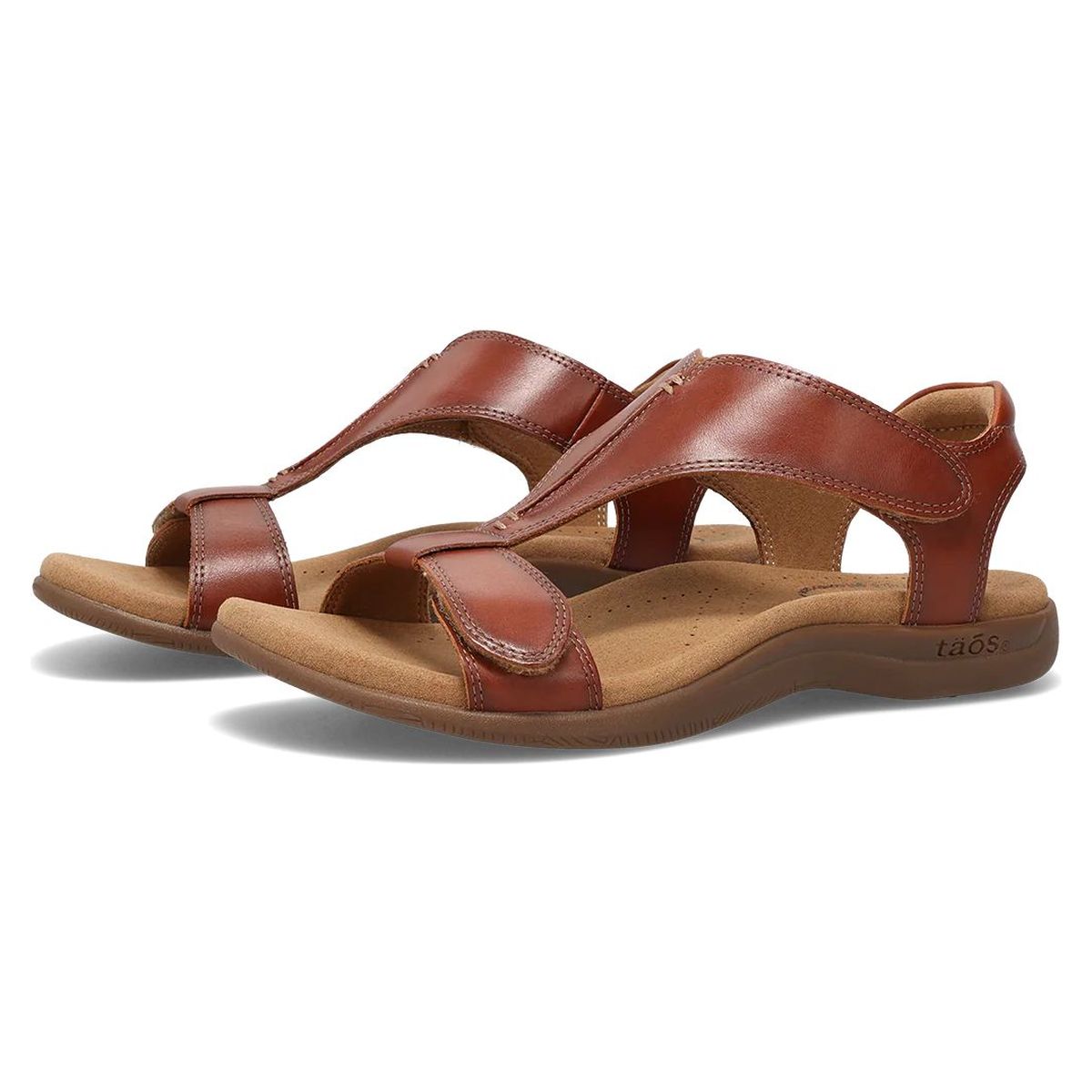 The Show Adjustable Strap Sandal in Cognac