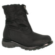 Toe Warmers Alyssa Black waterproof  Nylon women’s winter boot with front zipper. Features extra depth and wide fittings for hard to fit feet.
