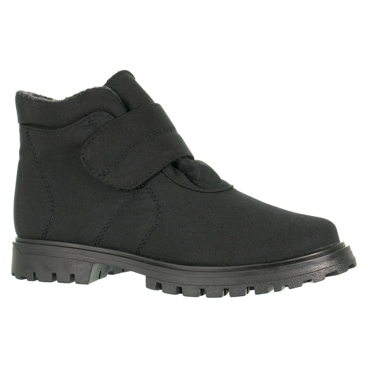 Toe Warmers Women's Ava Flip Grip Black Boot in Wide Widths