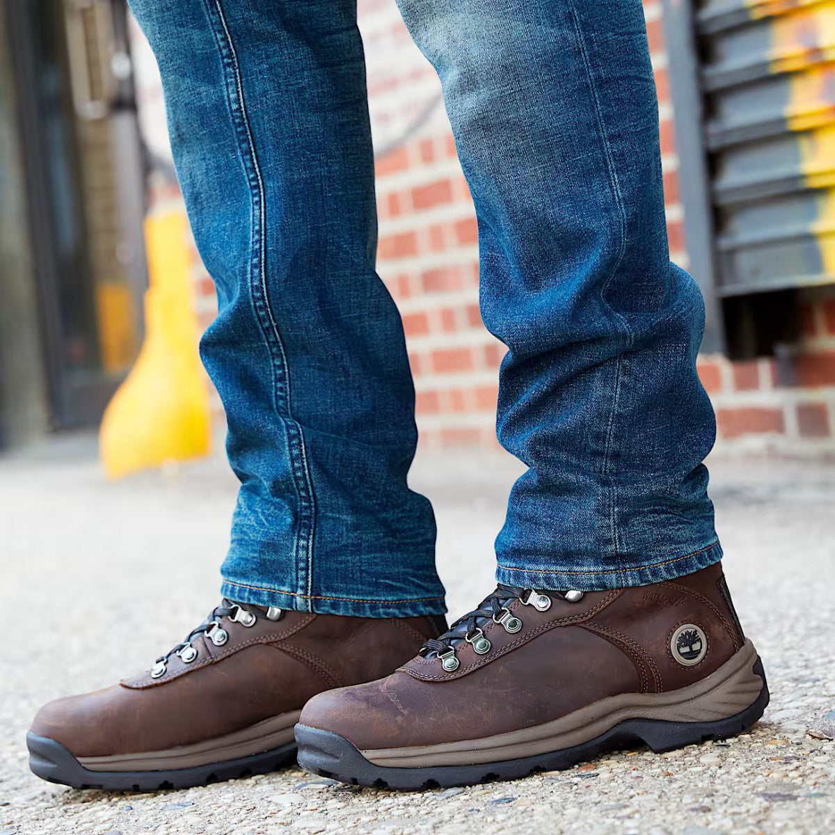 Timberland Men's Flume Waterproof Mid Hiker Boot in Dark Brown