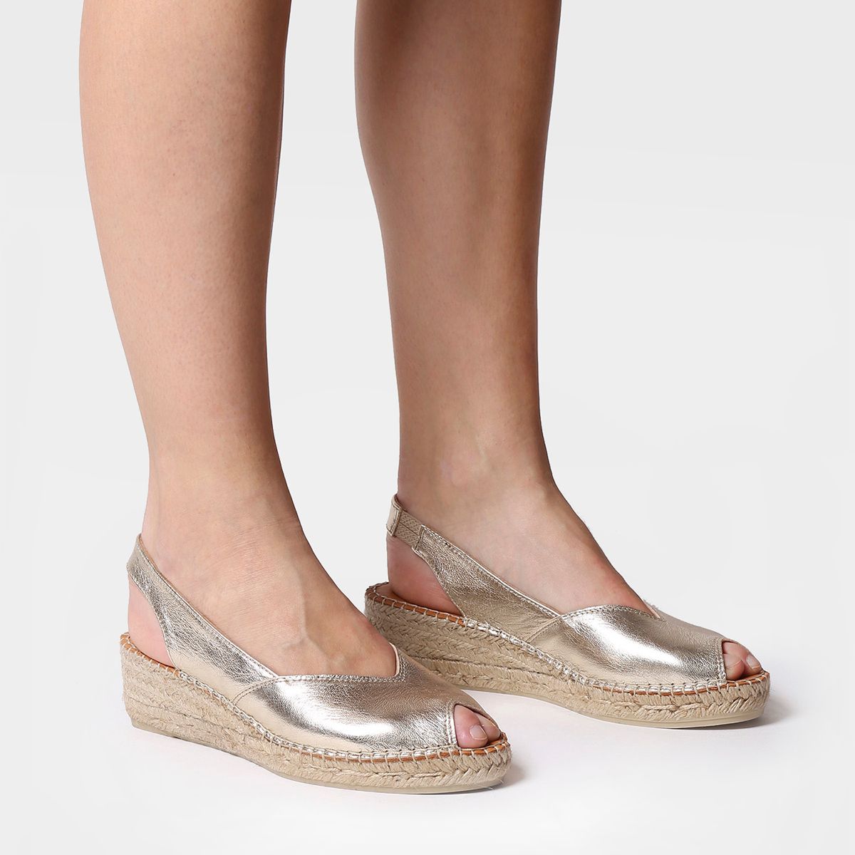 Toni Pons Bernia Women's Wedge Espadrilles in Platinum