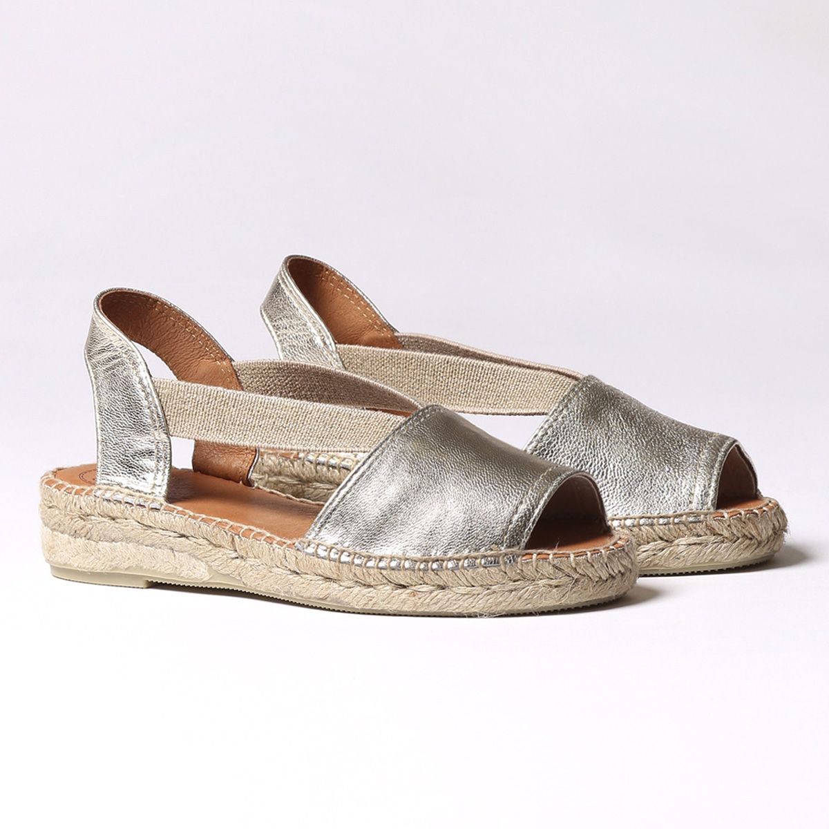 Toni Pons Etna Women's Flat Leather Sandal With Elastics