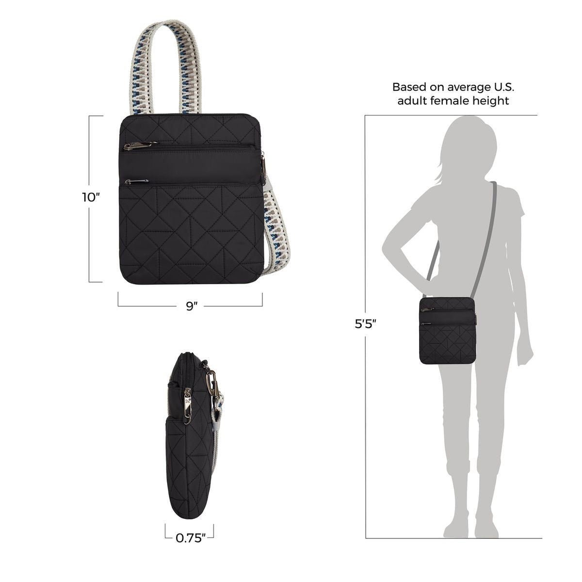 Travelon Anti-Theft Boho Slim Bag