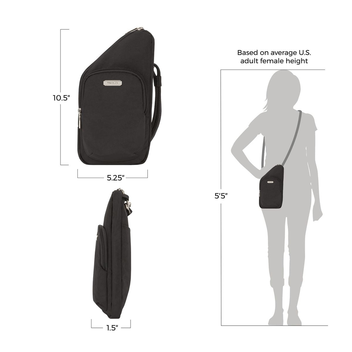 Anti-Theft Essentials Mini Asymmetric Crossbody
