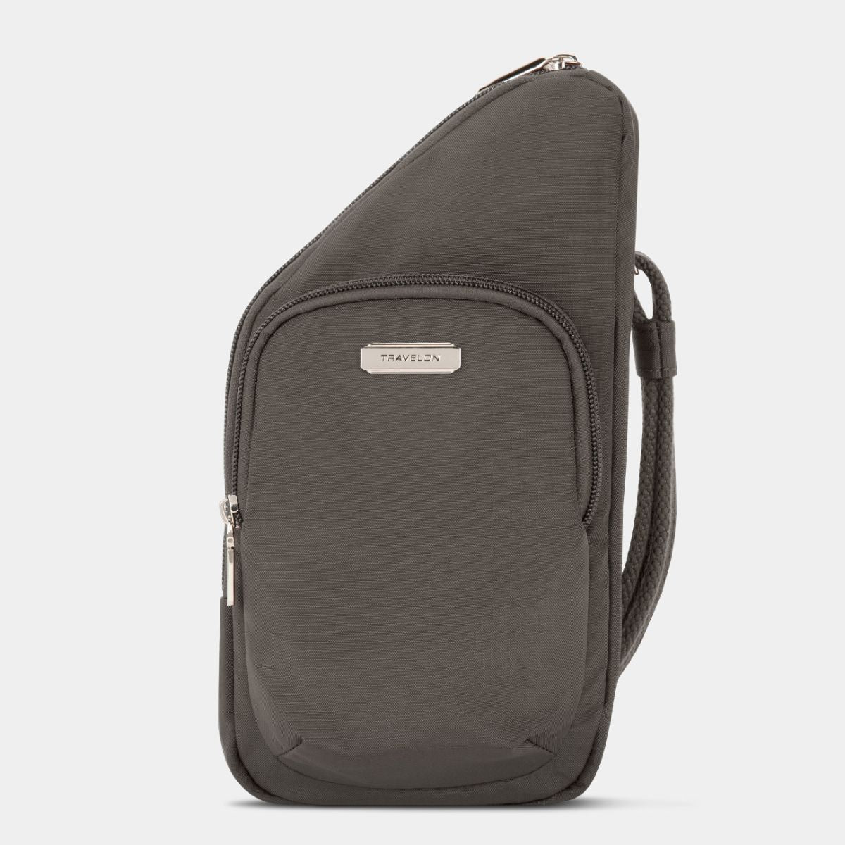 Travelon Anti-Theft Essentials Mini Asymmetric Crossbody in Smoke