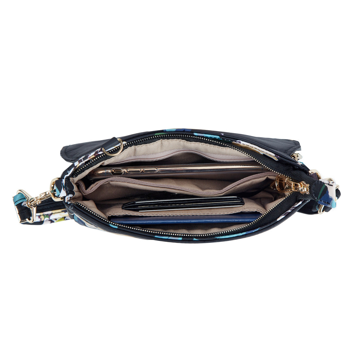 Anti-Theft Addison Convertible Belt Bag in Midnight Floral