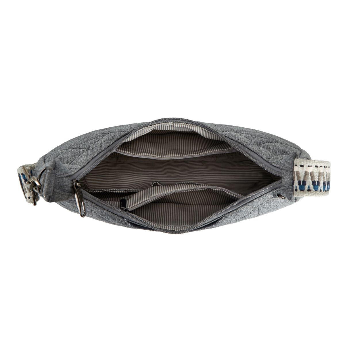 Travelon Woman's Anti-Theft Boho Slouchy Crossbody in Grey
