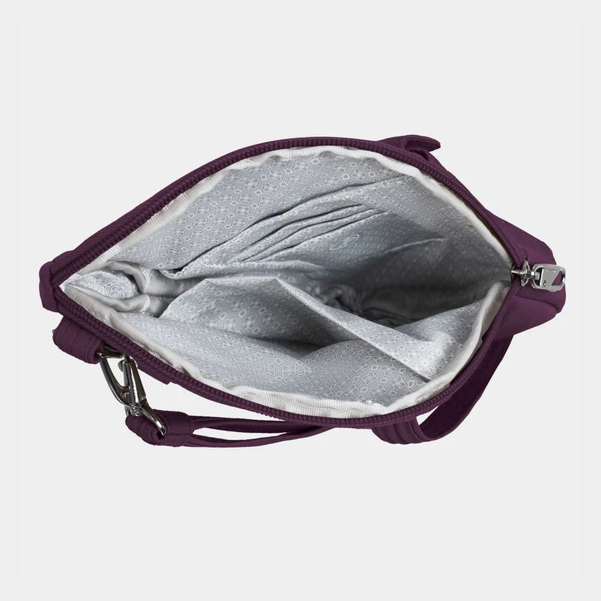 Travelon Women's Runways Anti-Theft Slim Asymmetric Crossbody - Plum