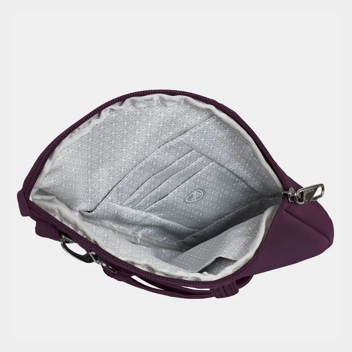 Travelon Women's Runways Anti-Theft Slim Asymmetric Crossbody - Plum