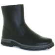 Mid-height black winter boot with waterproof polyurethane upper, easy side zipper, and rugged grip outsole; insulated with Warmtex and Radiantex lining for cold weather. Style #T19680-B20
