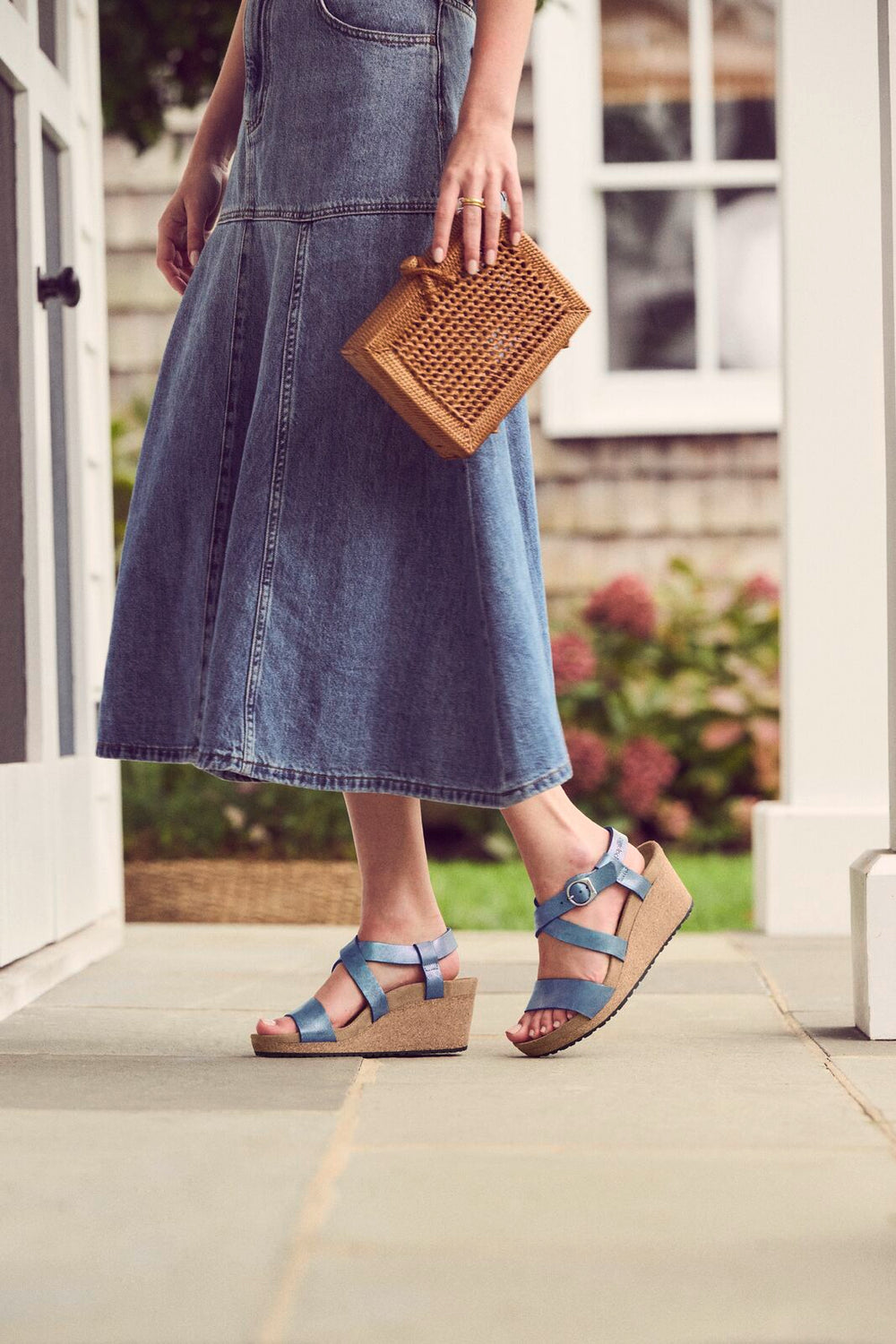 Sibyl Wedge Metallic Sandals