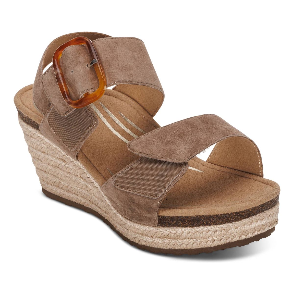 Aetrex Ashley Women's Arch Support Wedge in Taupe
