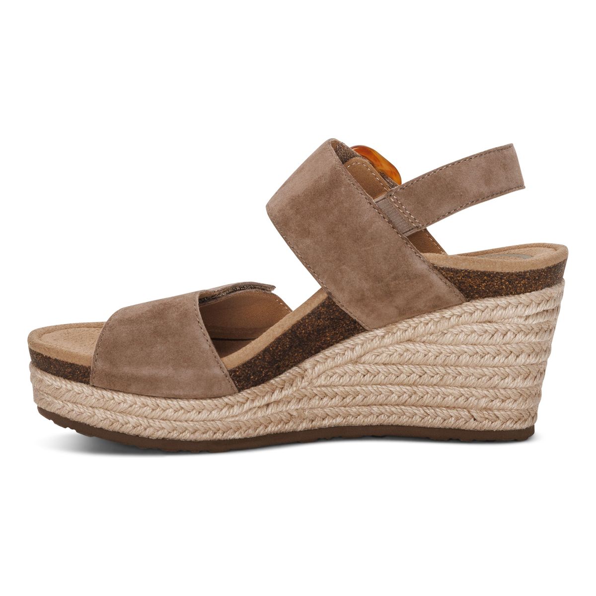 Aetrex Ashley Women's Arch Support Wedge in Taupe