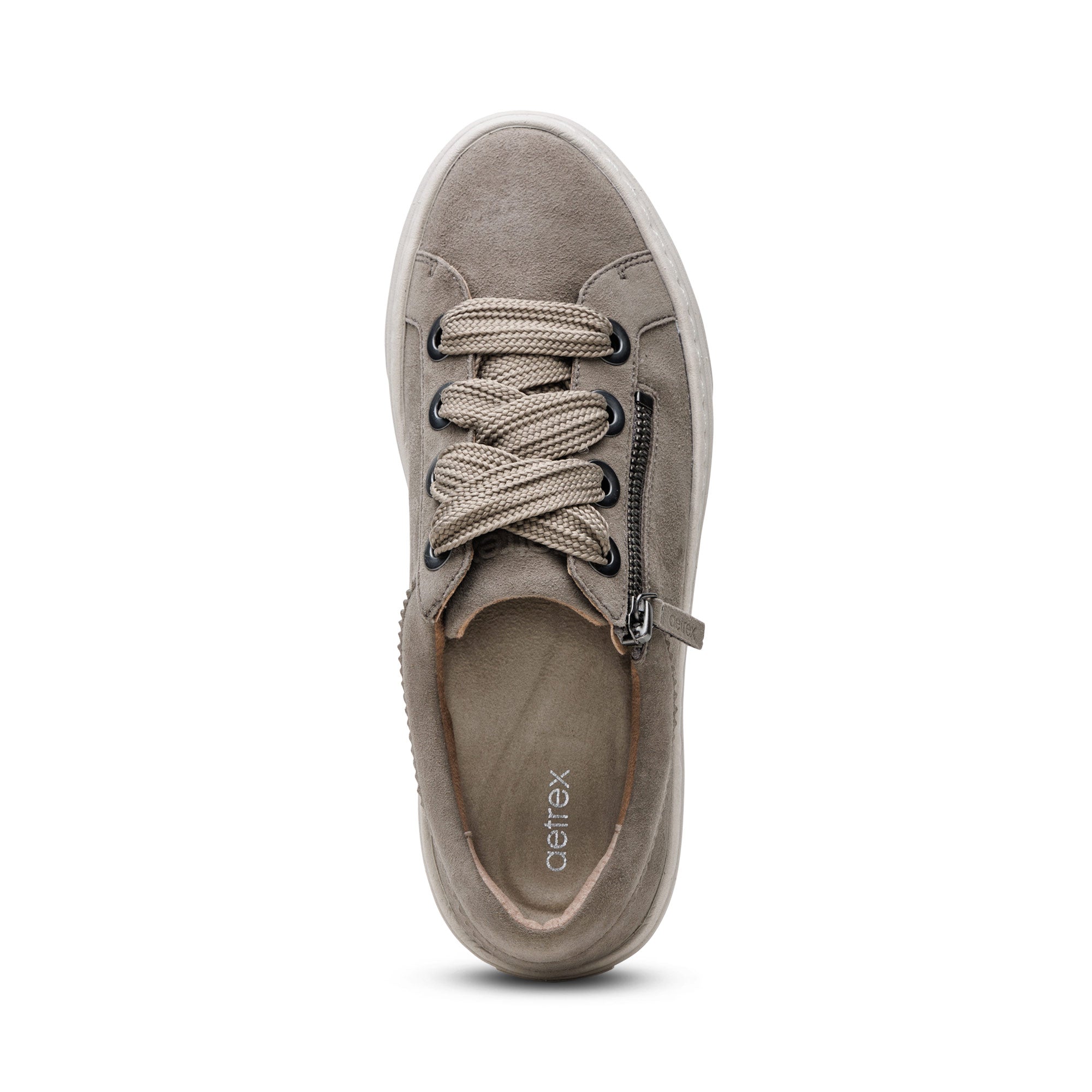 Aetrex Aubrey Arch Support Platform Sneaker in Taupe