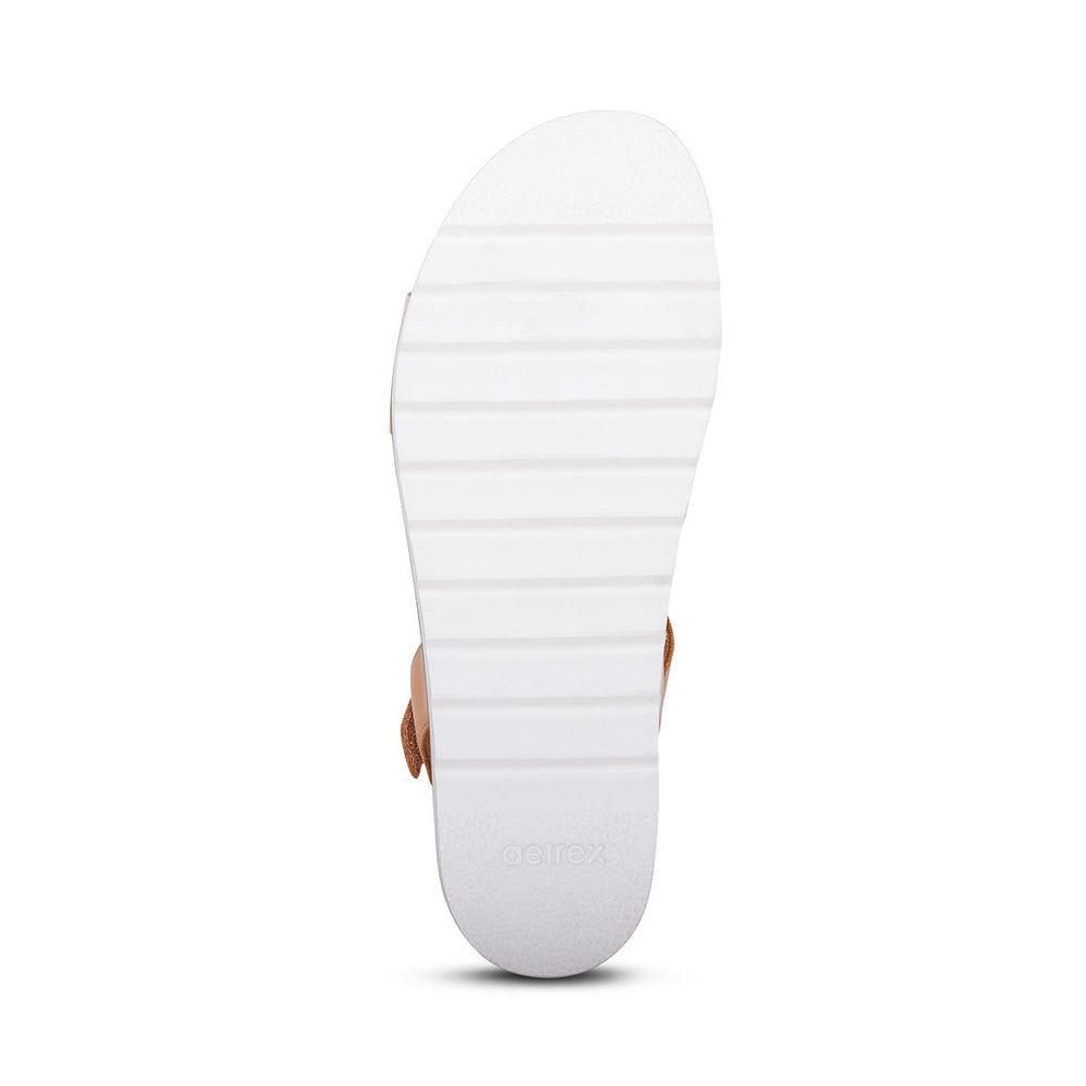 Aetrex Cass Women's Arch Support Sandal in Champagne