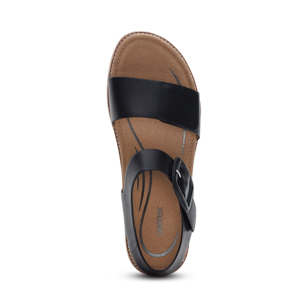 Aetrex Claire Women's Adjustable Strap Sandal – Black