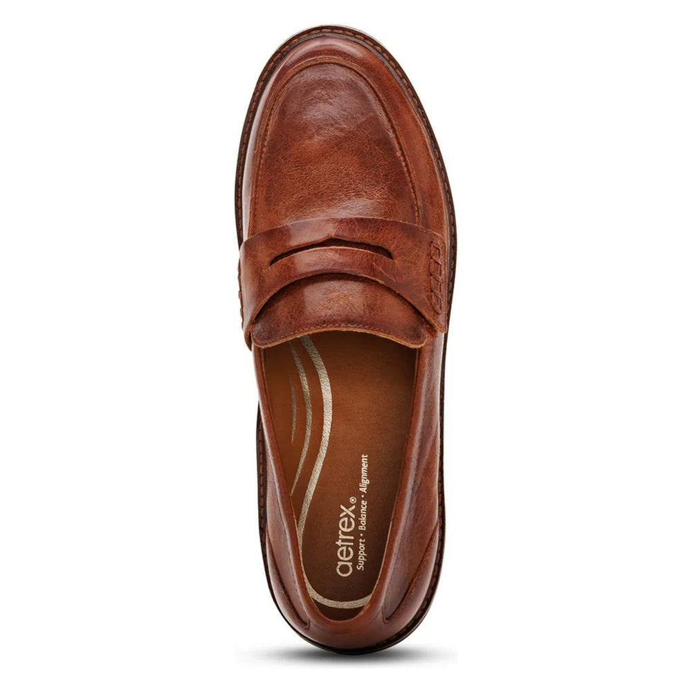 Aetrex Collette Women's Arch Support Loafer – Cognac