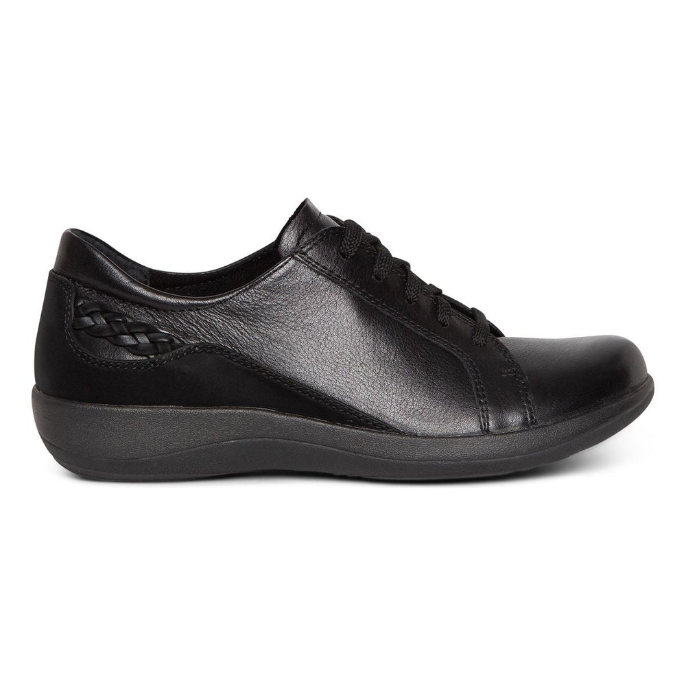 Aetrex Dana Women's Lace Up All Black Shoe