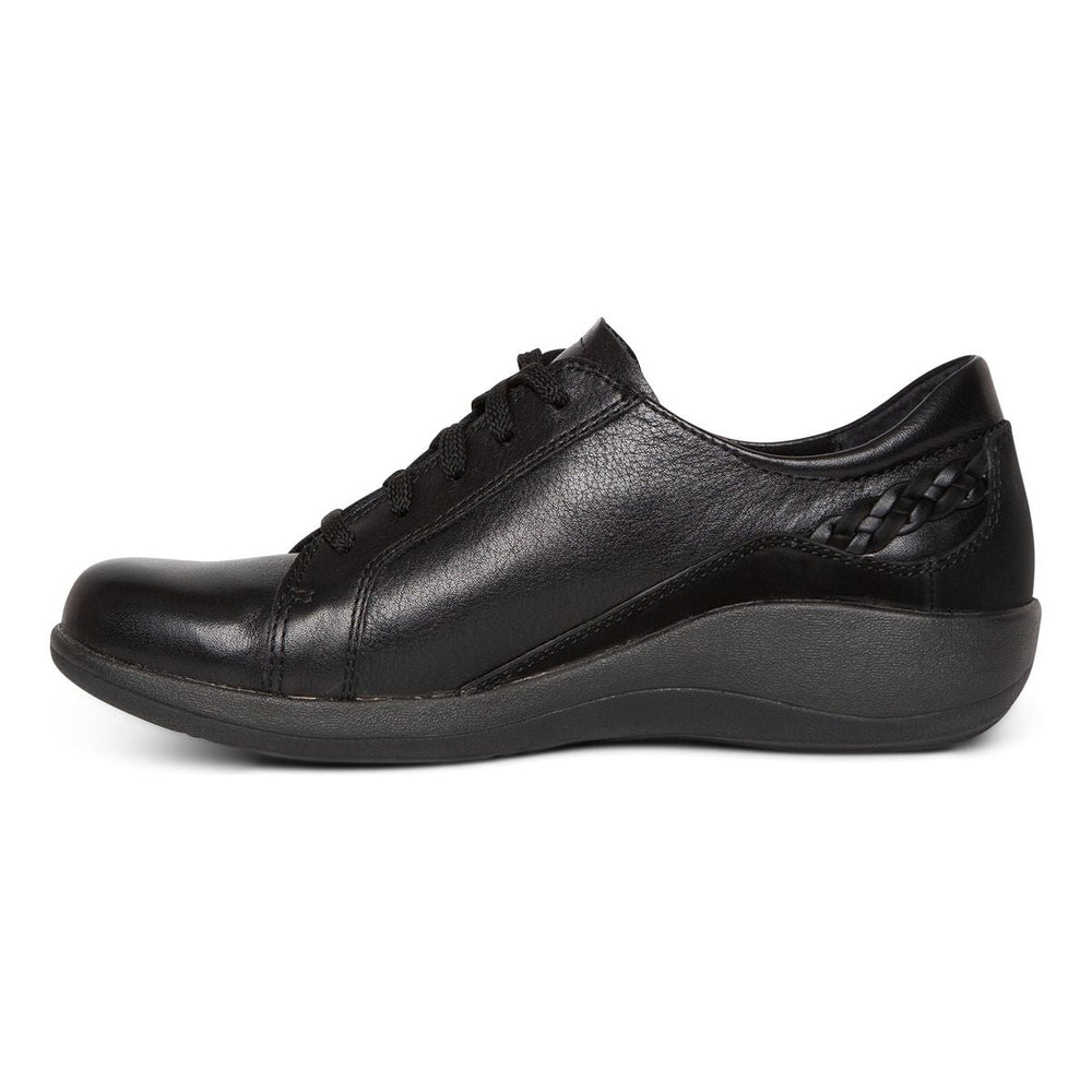 Aetrex Dana Women's Lace Up All Black Shoe