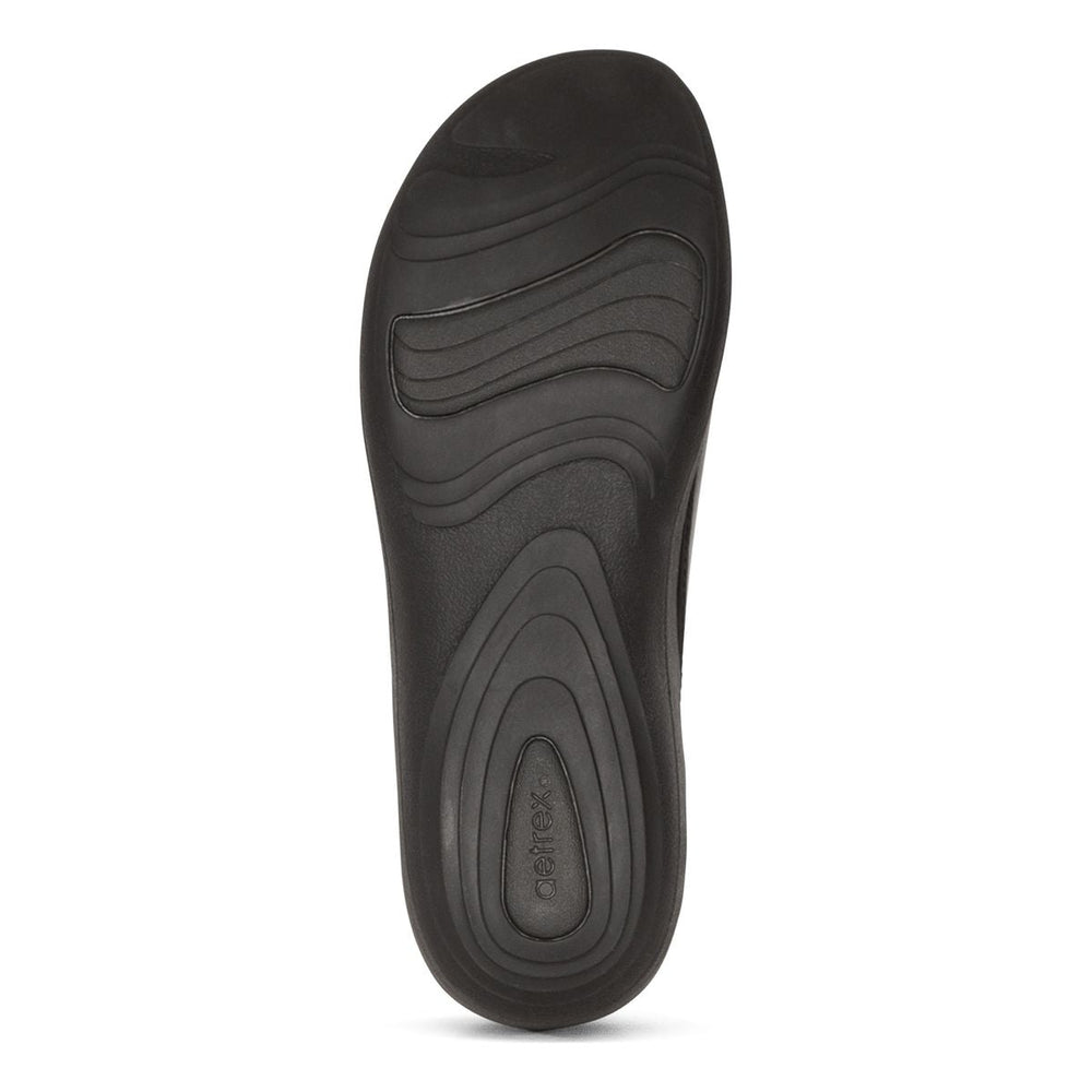 Aetrex Dana Women's Lace Up All Black Shoe