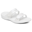 White water-friendly sandal with cushioned UltraSky™ sole, two adjustable hook and loop straps, built-in arch support, and contoured heel cradle for pain relief and all-day comfort.