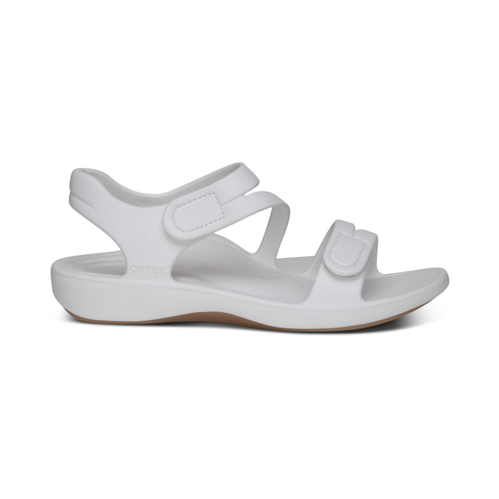 Aetrex Jillian Women's Sport Sandal – White