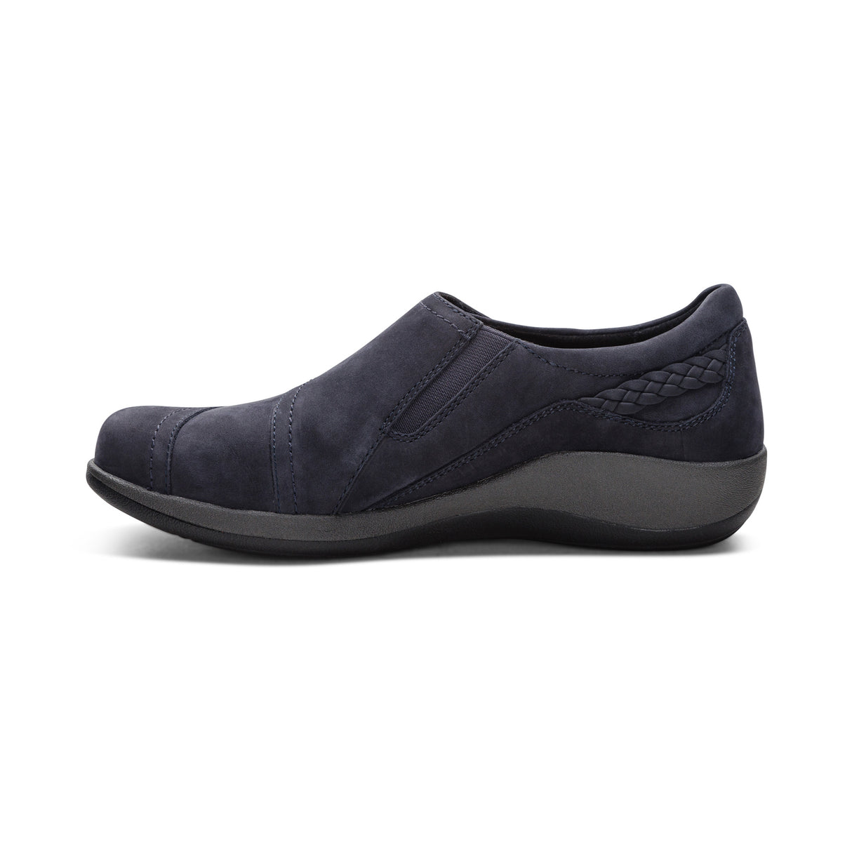 Aetrex Karina Women's Monk Strap Velcro Navy