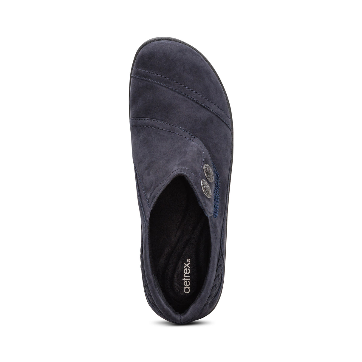 Aetrex Karina Women's Monk Strap Velcro Navy