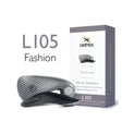 Women’s Aetrex Fashion Orthotic C/N shown from an angle, highlighting its sleek, thin shape and contoured arch—designed to fit discreetly into heels and dress shoes.