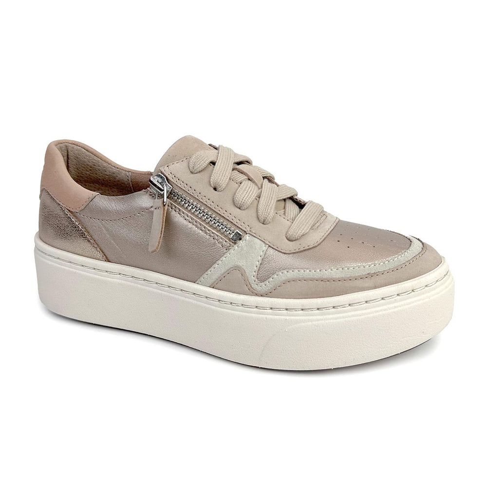 Aetrex Leigh Platform Sneakers in Tan