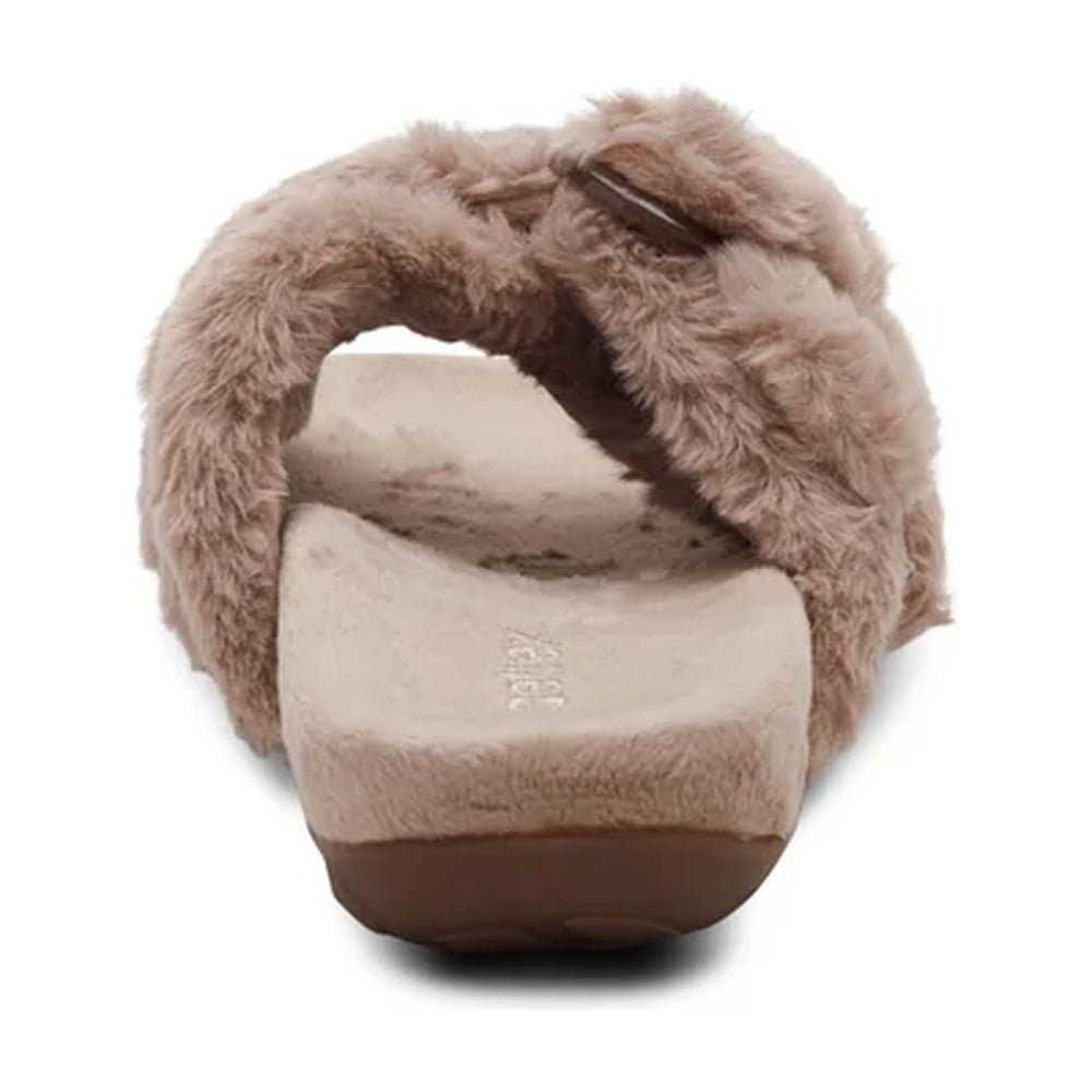 Aetrex Macy Women's Open-Toe Slipper - Mushroom