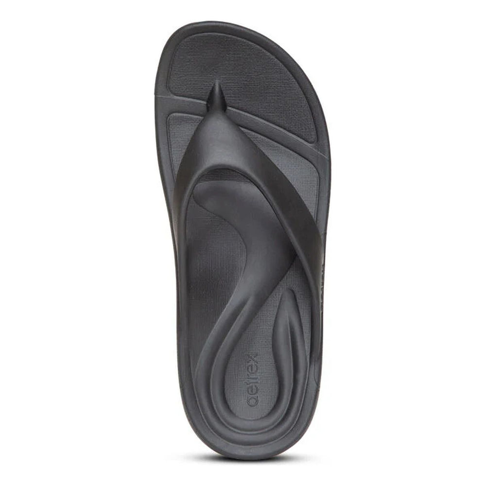 Aetrex Maui Men's Orthotic Flips in Black